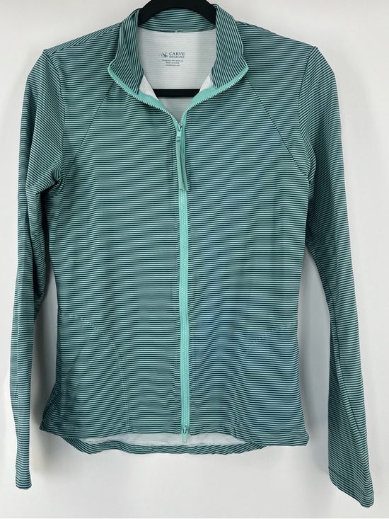 Carve Designs Rashguard Sunshirt- UPF 50+ - Stripes Full Zip - Size M - EUC - Picture 2 of 7